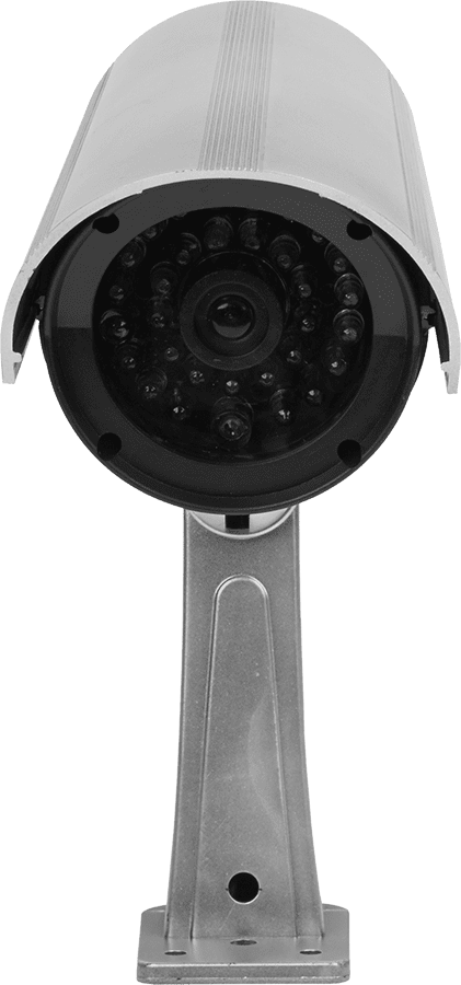 Surveillance camera with infrared night vision capability.